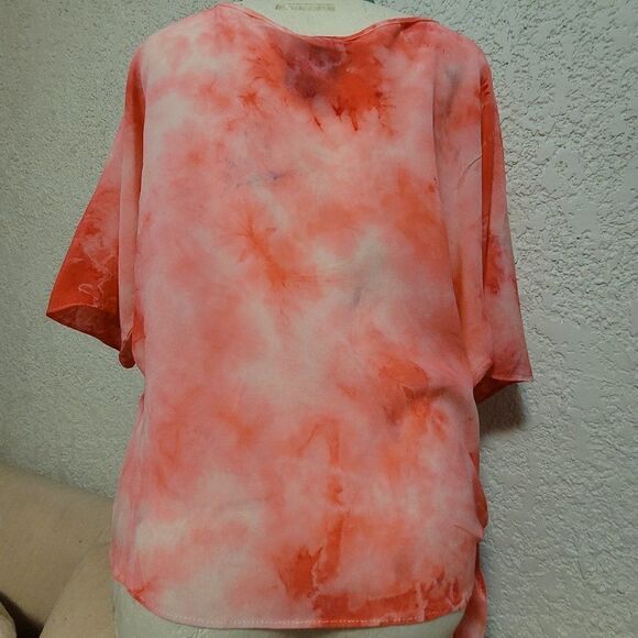 1002    SMALL AUM CUTURE  TOP BLOUSE  100% Silk - Picture 6 of 9